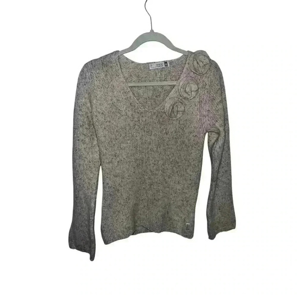 No Brand Sweaters - Fisherman out of Ireland brown Comfy V-neck Long Sleeve Preppy Light Academia